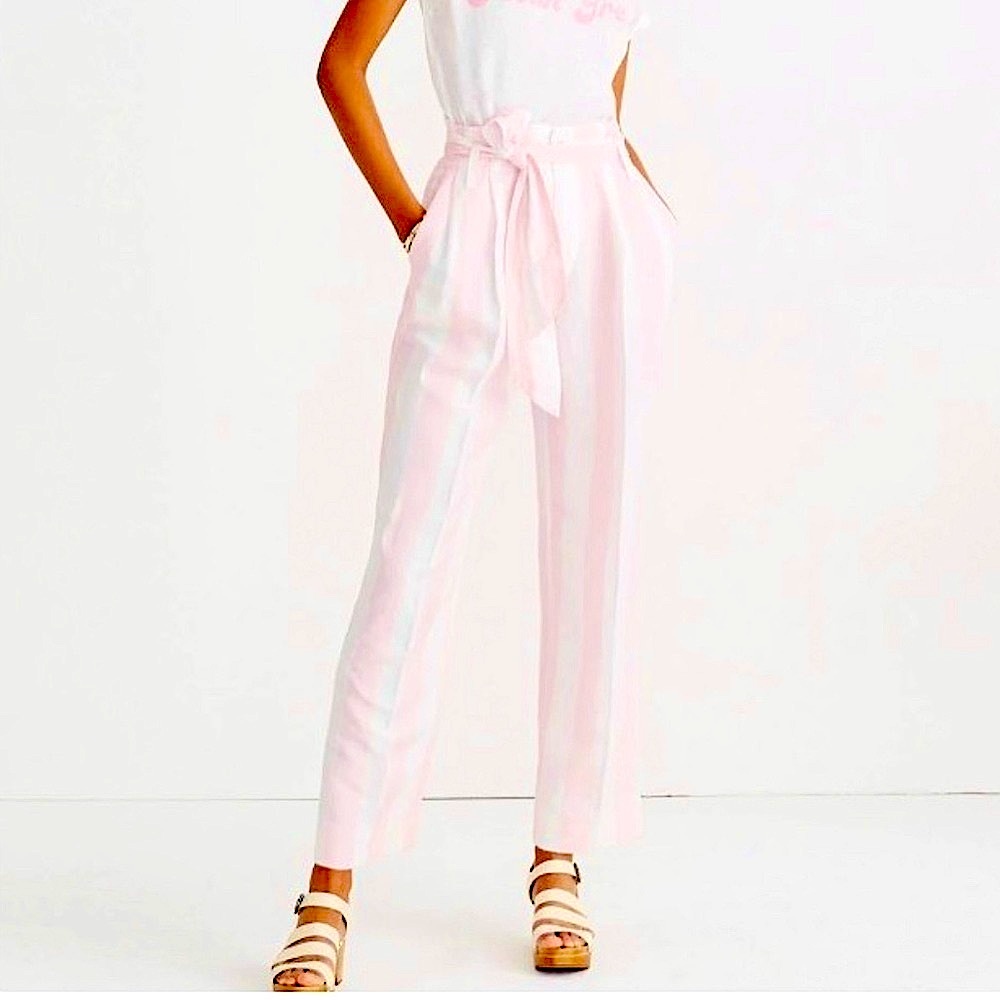Madewell Striped Paperbag Pant